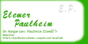 elemer paulheim business card